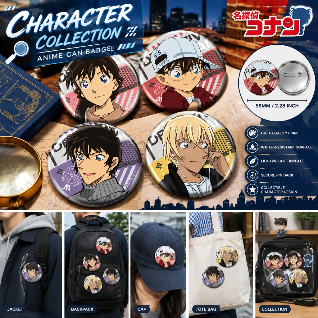 Insignia de metal de Detective - Anime Merchandise In Japanese reseña y precio
